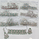 Rajwadi Collection Grand Crystal Stone And Beads Choker Necklace Set
