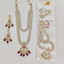 Rajwadi Collection Heritage Polki Kundan Stone And Beads Long Necklace Set