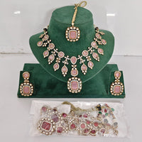 Rajwadi Collection Heritage Polki Kundan Stone Necklace Set