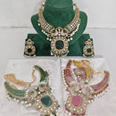 Rajwadi Collection Heritage Polki Kundan Stone And Beads Necklace Set