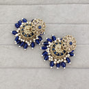 Rajwadi Collection Royal Crystal Stone Pearl And Beads Jhumki Earrings