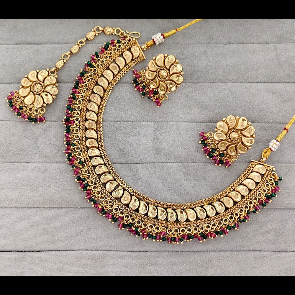 Rajwadi Collection Graceful Pearl Necklace Set With Earrings