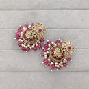 Rajwadi Collection Sparkling Crystal Stone And Beads Jhumki Earrings