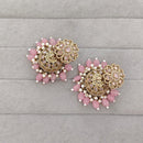 Rajwadi Collection Sparkling Crystal Stone And Beads Jhumki Earrings
