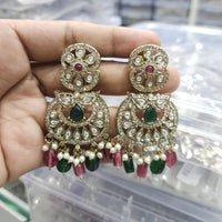 Rajwadi Collection Ethnic Pota Stone And Beads Dangler Earrings