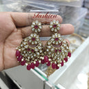 Rajwadi Collection Ethnic Pota Stone And Beads Dangler Earrings