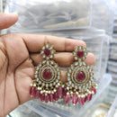 Rajwadi Collection Ethnic Pota Stone And Beads Dangler Earrings