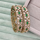 Rajwadi Collection Heritage Pota Stone Bangles Set