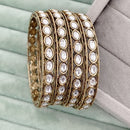 Rajwadi Collection Heritage Pota Stone Bangles Set