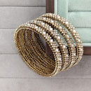 Rajwadi Collection Heritage Pota Stone Bangles Set