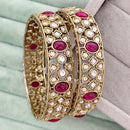 Rajwadi Collection Heritage Pota Stone Bangles Set