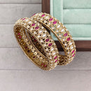 Rajwadi Collection Heritage Pota Stone Bangles Set