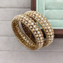 Rajwadi Collection Heritage Pota Stone Bangles Set