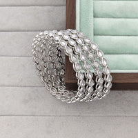 Rajwadi Collection Shimmer Crystal Stone Bangles Set