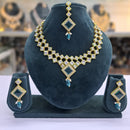 Rajwadi Collection Glam Crystal Stone Beads And Pearl Traditional Necklace Set