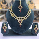 Rajwadi Collection Glam Crystal Stone Beads And Pearl Traditional Necklace Set