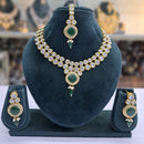 Rajwadi Collection Glam Crystal Stone Beads And Pearl Traditional Necklace Set