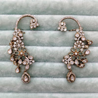 Rajwadi Collection Glamorous American Diamond (Left & Right) Ear Cuff Earrings