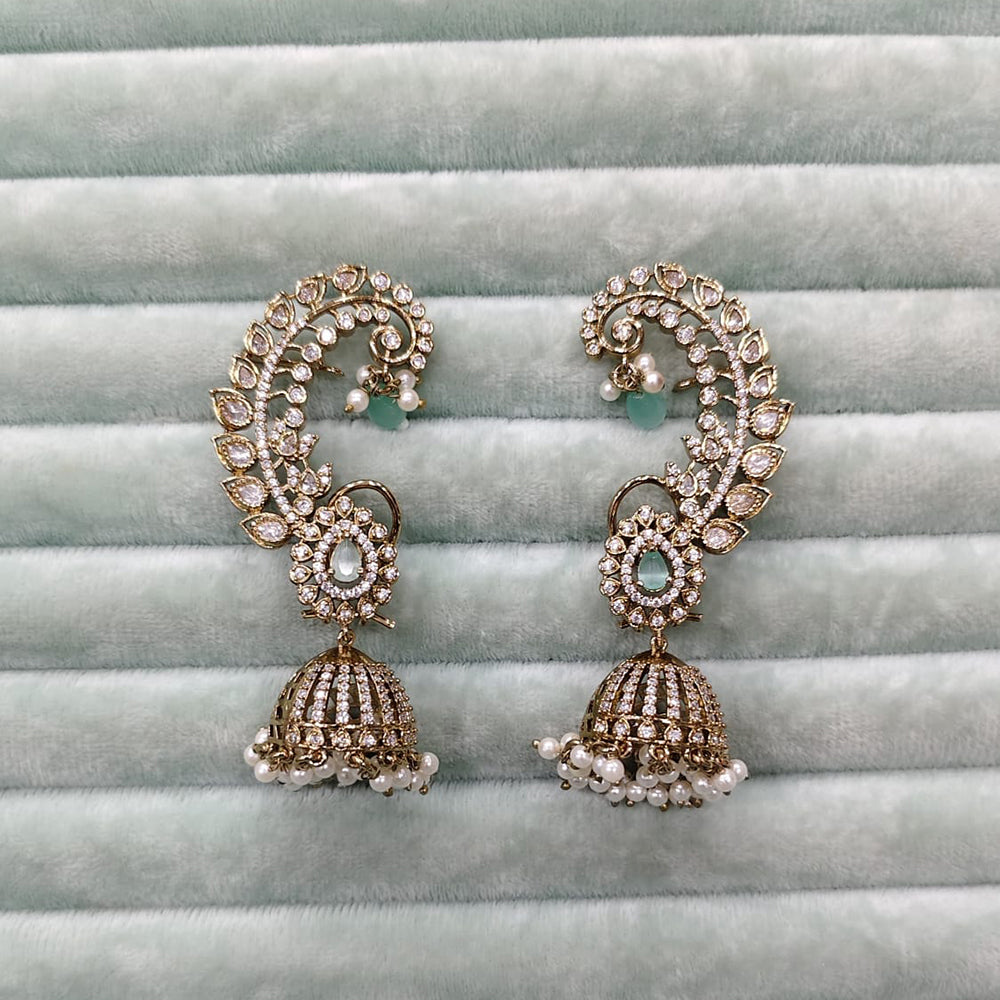 Rajwadi Collection Glamorous American Diamond (Left & Right) Ear Cuff Earrings