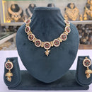Rajwadi Collection Pota Stone Pearl And Beads Statement Necklace Set