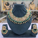 Rajwadi Collection Pota Stone Pearl And Beads Statement Necklace Set