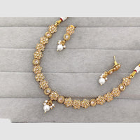Rajwadi Collection Glam Crystal Stone Beads And Pearl Designer Necklace Set