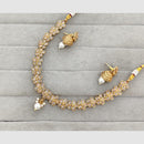 Rajwadi Collection Glam Crystal Stone Beads And Pearl Designer Necklace Set