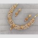 Rajwadi Collection Traditional Pota Stone Temple Necklace Set