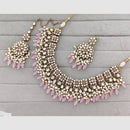 Rajwadi Collection Glam Pota Stone Beads And Pearl Designer Necklace Set