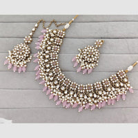 Rajwadi Collection Glam Pota Stone Beads And Pearl Designer Necklace Set