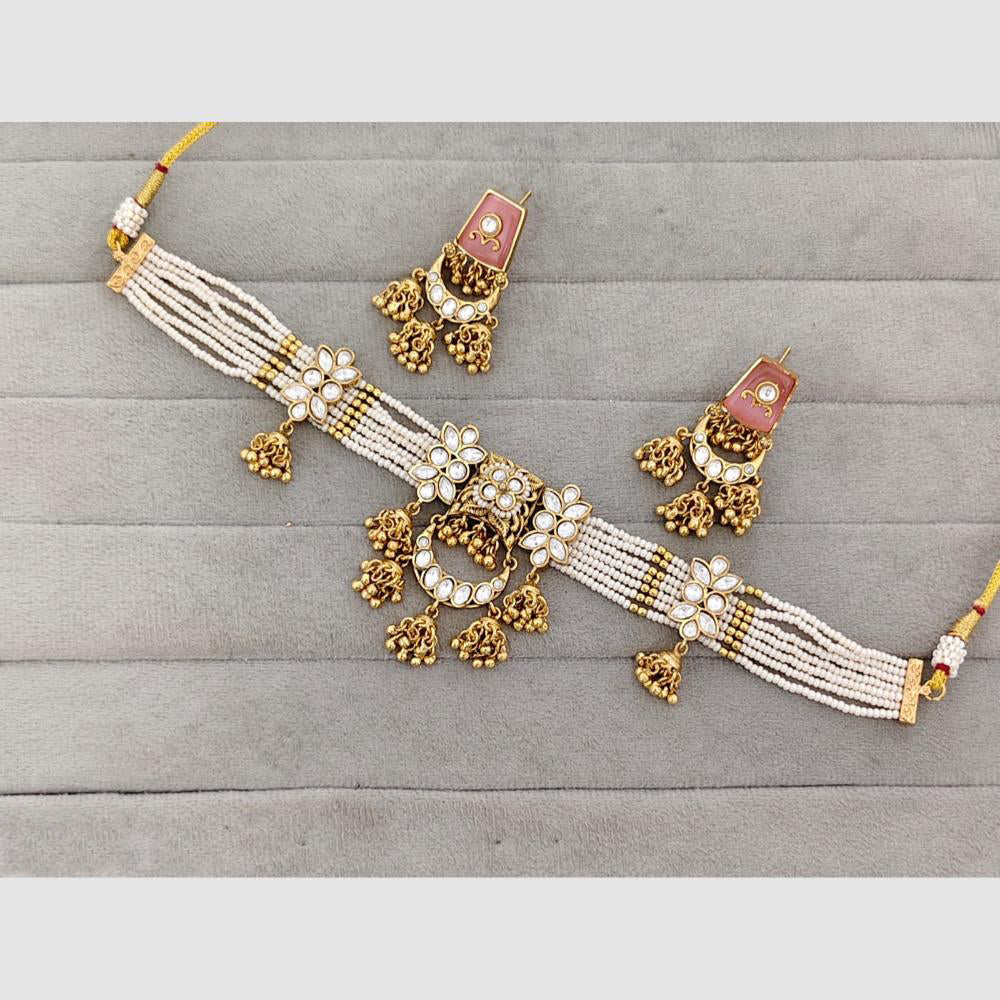 Rajwadi Collection Heritage Polki Kundan Stone Necklace Set