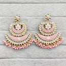 Rajwadi Collection Traditional Kundan Stone And Pearl  Meenakari Dangler Earrings