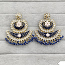 Rajwadi Collection Traditional Kundan Stone And Pearl  Meenakari Dangler Earrings