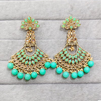 Rajwadi Collection Royal Crystal Stone And Pearl Designer Dangler Earrings