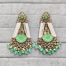 Rajwadi Collection Traditional Crystal Stone And Pearl  Meenakari Dangler Earrings
