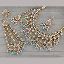 Rajwadi Collection Royal Polki Kundan Beaded Semi Bridal Jewellery Set