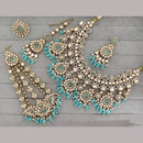 Rajwadi Collection Royal Polki Kundan Beaded Semi Bridal Jewellery Set