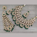Rajwadi Collection Royal Polki Kundan Beaded Semi Bridal Jewellery Set