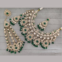 Rajwadi Collection Royal Polki Kundan Beaded Semi Bridal Jewellery Set