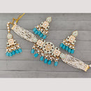 Rajwadi Collection Kundan Stone & Meenakari Gold Plated Necklace Set