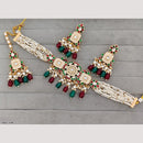 Rajwadi Collection Kundan Stone & Meenakari Gold Plated Necklace Set