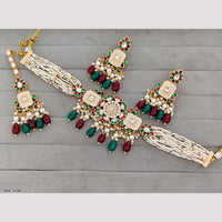 Rajwadi Collection Kundan Stone & Meenakari Gold Plated Necklace Set