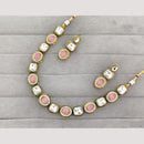 Rajwadi Collection Crystal Stone Gold Plated Necklace Set