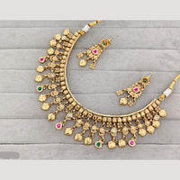 Rajwadi Collection Kundan Stone Gold Plated Necklace Set