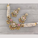 Rajwadi Collection Kundan Stone Gold Plated Necklace Set