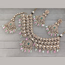 Rajwadi Collection Traditional Pota Stone Beaded Necklace Set