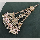 Rajwadi Collection Designer Crystal Stone And Pearl Bridal Passa for Women