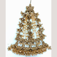 Rajwadi Collection Designer Crystal Stone And Pearl Bridal Passa for Women