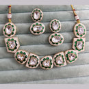 Rajwadi Collection Luxury Crystal Stone Meenakari Necklace Set