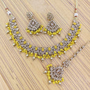 Rajwadi Collection Crystal Stone And Pearl Designer Necklace Set for Women